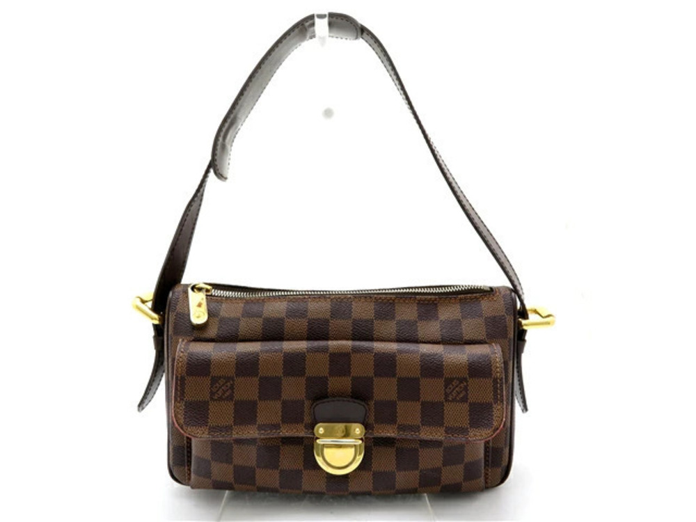 LOUIS VUITTON Shoulder Bag Ravello Damier Ebene Brown